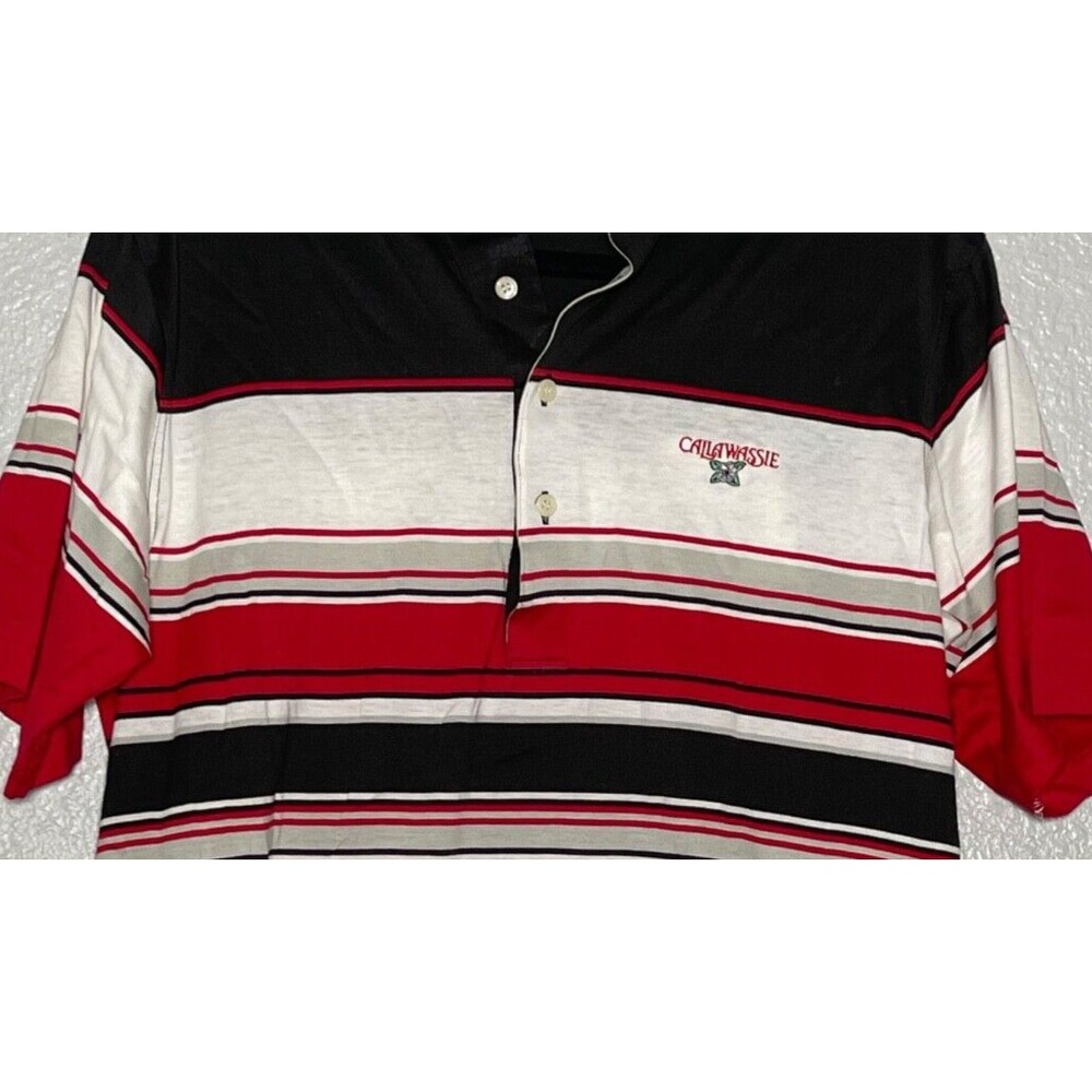 Slazenger Shirt Men's Large Multicolor Striped Polo Golf Callawassie - Picture 3 of 4